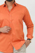 Veshbhoshaa Bluebird Men'S Orange Polycotton Formal Shirt