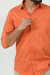 Veshbhoshaa Bluebird Men'S Orange Polycotton Formal Shirt