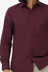 Veshbhoshaa Bluebird Men'S Dark Maroon Cotton Lycra Formal Shirt