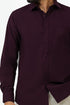 Veshbhoshaa Bluebird Men'S Dark Purple Cotton Lycra Formal Shirt