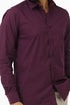 Veshbhoshaa Bluebird Men'S Purple Cotton Lycra Formal Shirt