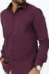 Veshbhoshaa Bluebird Men'S Purple Cotton Lycra Formal Shirt
