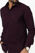 Veshbhoshaa Bluebird Men'S Dark Purple Cotton Lycra Formal Shirt