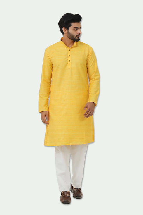 Veshbhoshaa Bluesaanchi Mango Textured Men'S Kurta Set