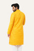 Veshbhoshaa Bluesaanchi Yellow Textured Men'S Kurta Set