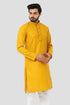 Veshbhoshaa Bluesaanchi Men'S Mustard Magic Slub Kurta Set