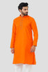 Veshbhoshaa Bluesaanchi Men'S Orange Magic Slub Kurta Set