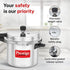 Prestige Popular Aluminium Staight Wall Outer Lid Pressure Cooker 5 L Combo