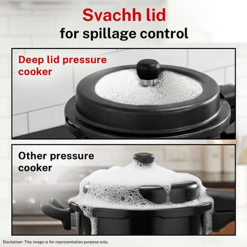Prestige Popular Svachh Hard Anodised Pressure Cooker 5.0 L