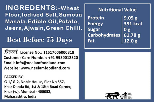 Neelam Foodland Whole Wheat Samosa Khakhra