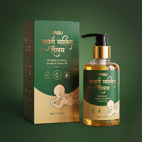 Vasuestore Vasu Swarna Malish Ayurvedic Tailam Baby Massage Oil