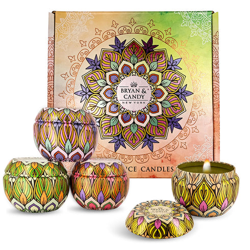 Bryan & Candy Candle for Home Decor Exercise Aromatheraphy Pack of 4 Candles 4 60gm