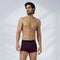 XYXX Aero Silver Cotton Trunks Plum Red
