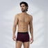 XYXX Aero Silver Cotton Trunks Plum Red