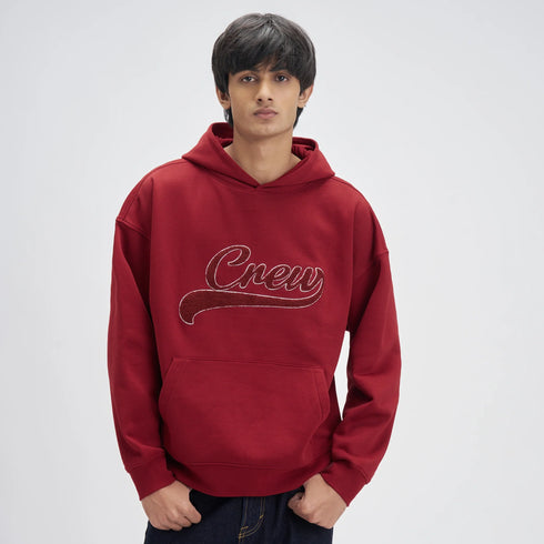 XYXX Crew Oversized Hoodie - Varsity Red