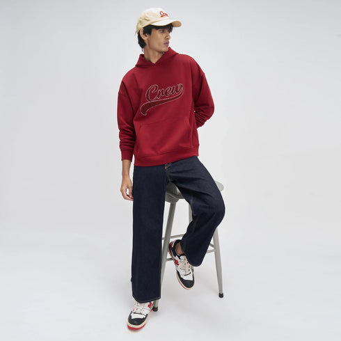 XYXX Crew Oversized Hoodie - Varsity Red