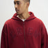 XYXX Crew Oversized Zipper Hoodie - Varsity Red