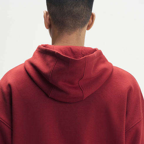 XYXX Crew Oversized Zipper Hoodie - Varsity Red