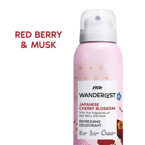 Wanderlust Japanese Cherry Blossom Deodorant Spray for Women