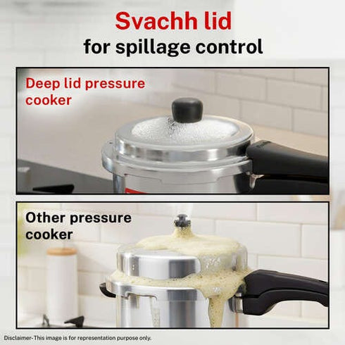 Prestige 4 Litre Aluminium Popular Svachh Outer Lid Pressure Cooker 4 L