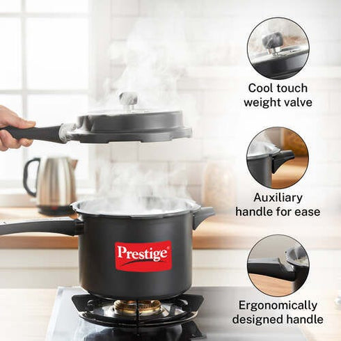 Prestige Popular Svachh Hard Anodised Pressure Cooker 5.0 L