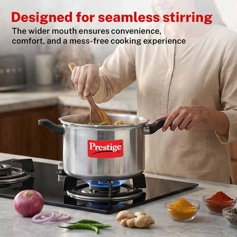 Prestige Svachh Aluminium Anti Bulge Gas And Induction Compatible Pressure Cooker 7.5 L Silver