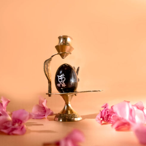 Samskara Home Black Stone Shivalingam Small