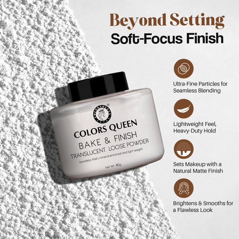 Colors Queen Bake & Finish Loose Powder | 40 Gram