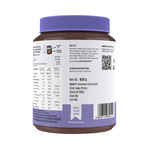 Whole The Truth CRUNCHY - Dark Chocolate Peanut Spread