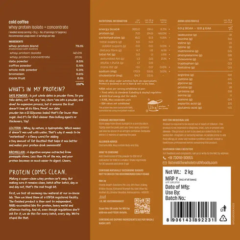 Whole The Truth Cold Coffee 24 g Protein Powder
