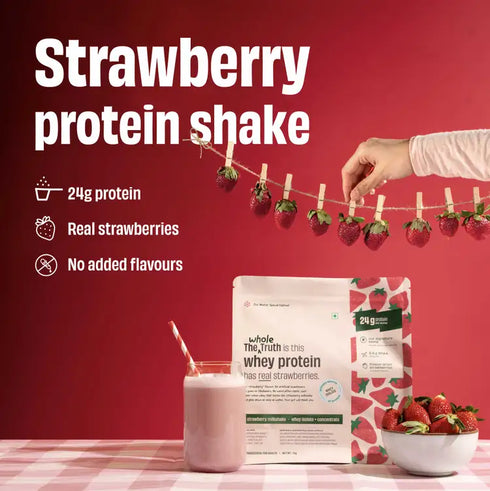 Whole The Truth Strawberry Shake 24 g Protein Powder
