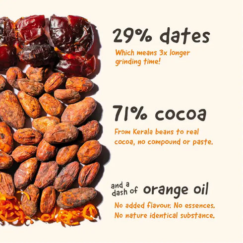 Whole The Truth Orange Dark Cocoa Bar Sweetened with Dates