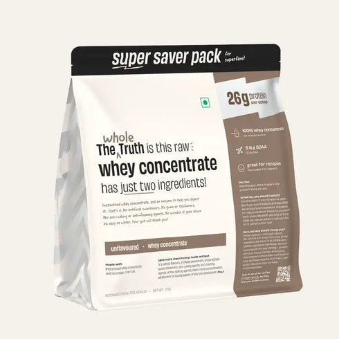 Whole The Truth Unflavoured Raw Whey Protein Concentrate 26 g