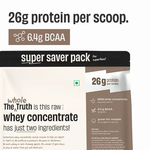 Whole The Truth Unflavoured Raw Whey Protein Concentrate 26 g