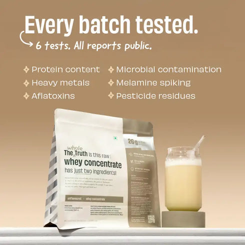 Whole The Truth Unflavoured Raw Whey Protein Concentrate 26 g