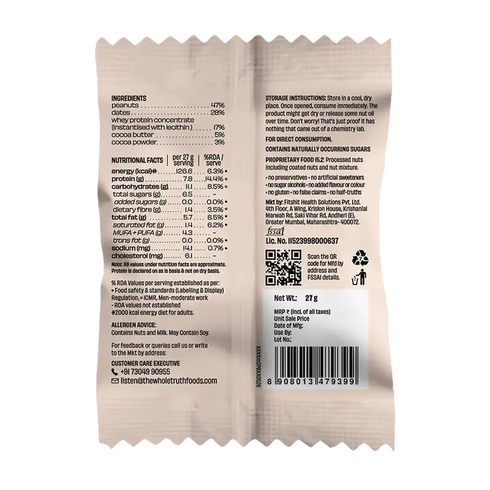 Whole The Truth Peanut Cocoa Mini Protein Bars