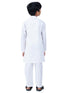 Ramraj Cotton Boys White Kurta and Pyjama Set