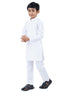 Ramraj Cotton Boys White Kurta and Pyjama Set