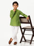 Ramraj Cotton Boys Breeze Cotton Full Sleeves Yellowish Green Kurta
