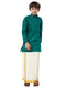 Ramraj Cotton Boys Fantastic Kurta & Cream Dhoti Set Green FS5