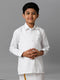 Ramraj Cotton Boys Cotton Full Sleeves White Shirt