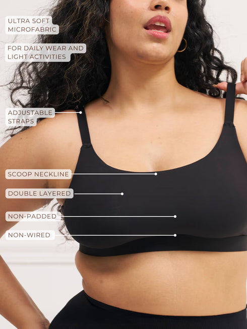 UNDERNEAT Every Day Scoop Bralette - Non-Padded Wireless Full Coverage and Seamless - Beige