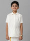 Ramraj Cotton Boy Cream Half Sleeves Shirt