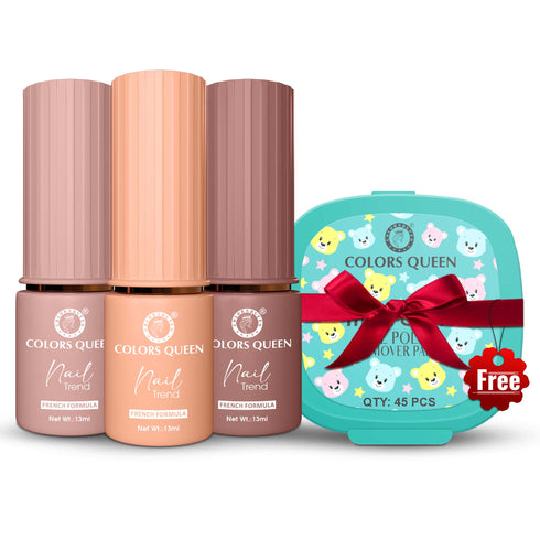 Colors Queen Nail Paint Set of 3 – Free Remover Pads