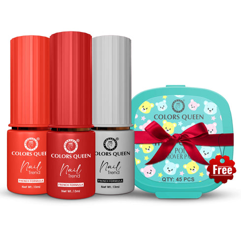 Colors Queen Nail Paint Set of 3 – Free Remover Pads