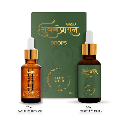 Vasuestore Vasu Swarnaprashan for Kids Vasu Facial Beauty Oil Combo Pack