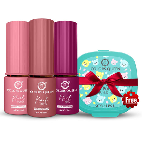Colors Queen Nail Paint Set of 3 – Free Remover Pads