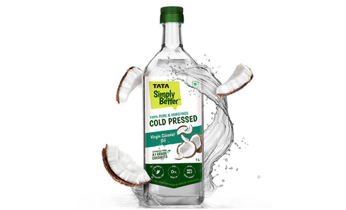 Tata Simply Better Virgin Coconut Oil 1L | 100% Pure | Unrefined & Cold-pressed | Hexane-Free