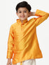 Ramraj Cotton Boys Full Sleeves Golden Yellow Shiny Kurta K6