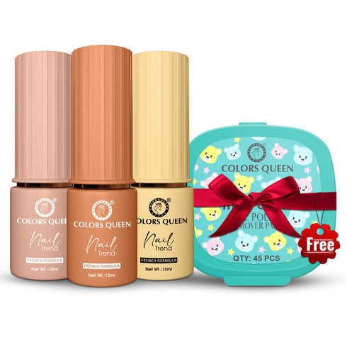 Colors Queen Nail Paint Set of 3 – Free Remover Pads